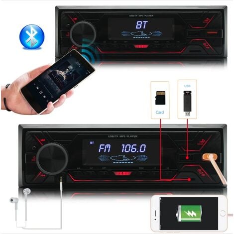 Stereo macchina Bluetooth USB AUX Autoradio con schermo Autoradio  universale BT
