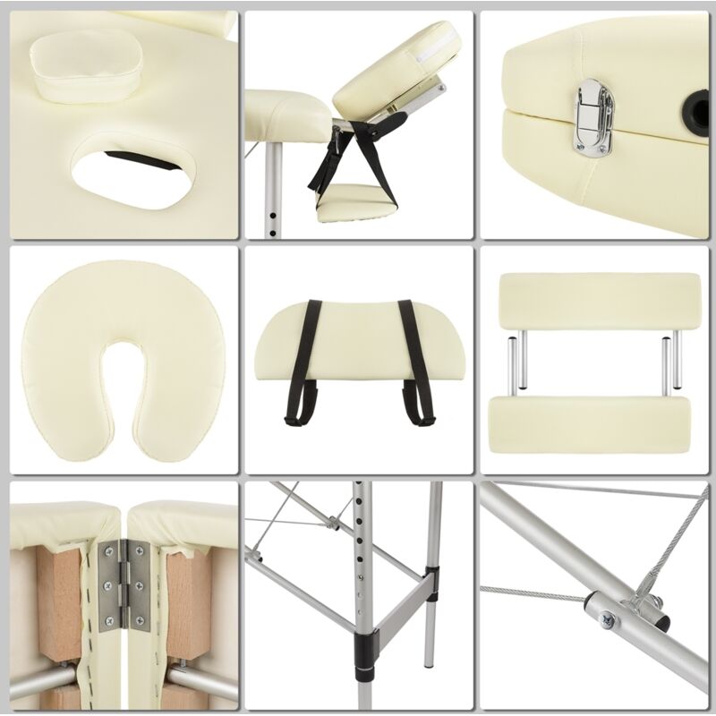 Massagebank 2 Zonen klappbar Mobil Canapé cosmétique Alu 4