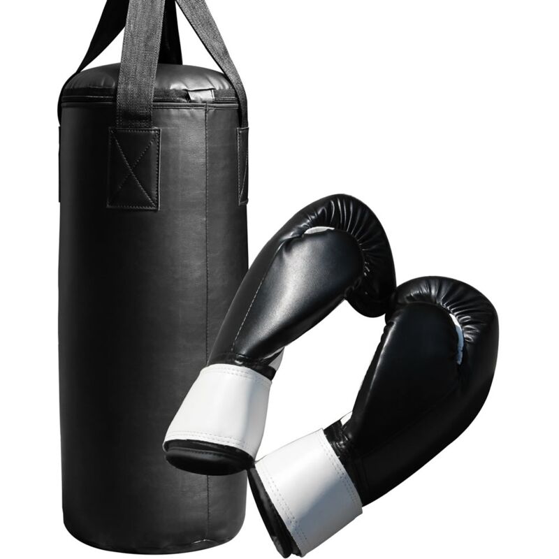 Lot Sac De Boxe 100 Ou 120 Cm + Gants De Boxe Adultes - Kit Entraînement Complet