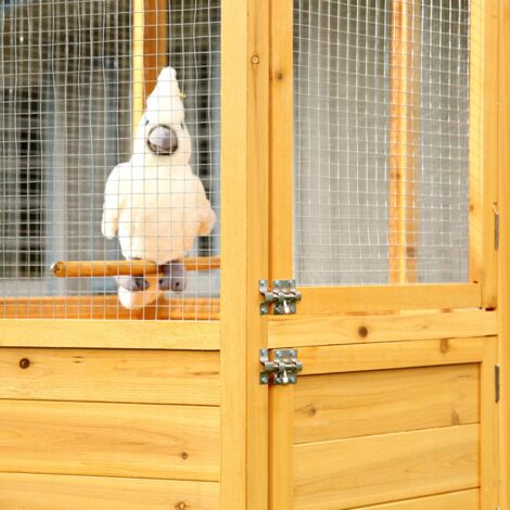 Volière, cage à oiseaux XXL, maison à 6 coins, maison à bois
