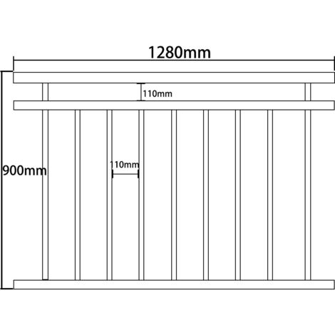 90x128CM balcon fenêtre de garde-corps en acier inoxydable V2A