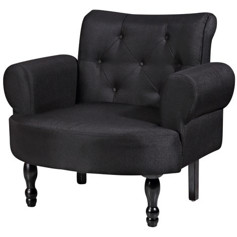 Fauteuil baroque, fauteuil de télévision noir, fauteuil de club, fauteuil de salle à manger, chaise tapissée