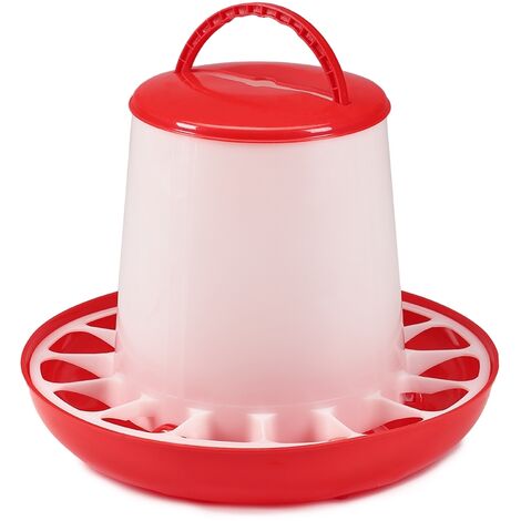 mangeoire automatique volaille plastique abreuvoir inversé poule abreuvoir distributeur d'eau mangeoire à oiseaux - Distributeur d'aliments pour animaux - 6 KG
