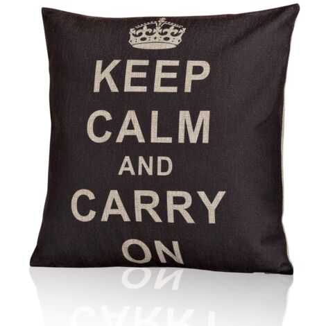 Designer Coussin de Banc Shabby Saying Keep Calm Coussin de Garnissage Vintage (1/4)