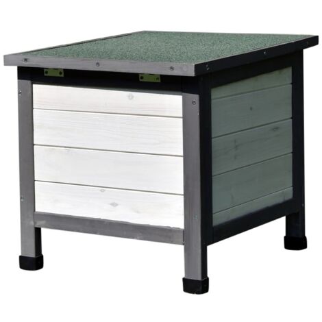 Maison à Chat Extérieur Isolée En Bois - Chalet Blanc 57x47x44 Cm - Neuf, Pour Chats Errants Ou D’intérieur