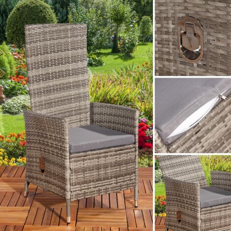 Fauteuil de jardin réglable à 4 places Mobilier de jardin Polyrattan Sièges de balcon (1/5)