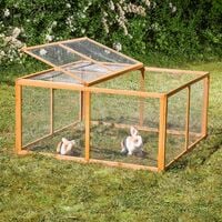 cage à lapin petit animal huche à bois enclos extérieur libre XXL