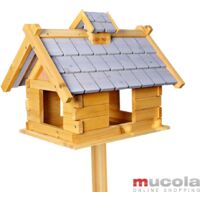 Maison d'oiseaux en bois en gris d'alimentation pour oiseaux Birdhouse Birdvilla