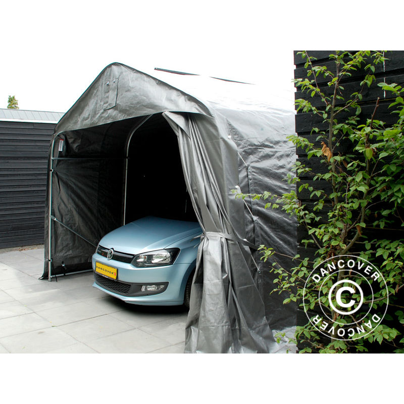 Tente Abri Voiture Garage Basic, 3,3x4,8x2,4m PE, Gris - Accessoires  mobilier de jardin - Achat & prix