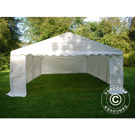 Tente de stockage Tente Abri Basic 2-en-1, 4x6m PE, Blanc