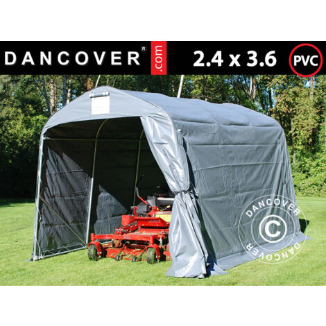 Tente de stockage Tente Abri PRO 2,4x3,6x2,34m PVC, Gris