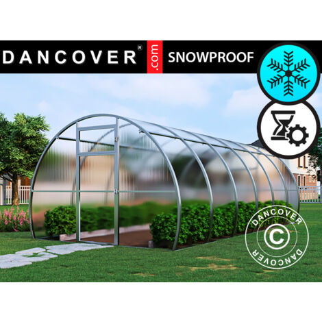 Serre polycarbonate, Strong NOVA 18m², 3x6m, Argent (1/4)