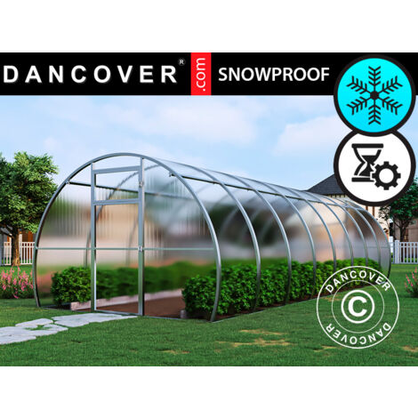 Serre polycarbonate, Strong NOVA 24m², 3x8m, Argent (1/4)