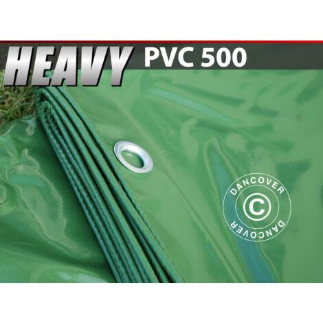 Bâche 8x10m, PVC 500g/m², Vert - Dancover (1/5)