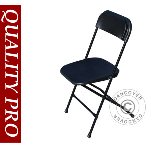 Chaise pliante 44x44x80cm, Noir, 8 pièces (1/5)