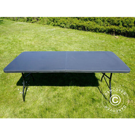 Table pliante 180x74x74cm, noir (1 pièce)