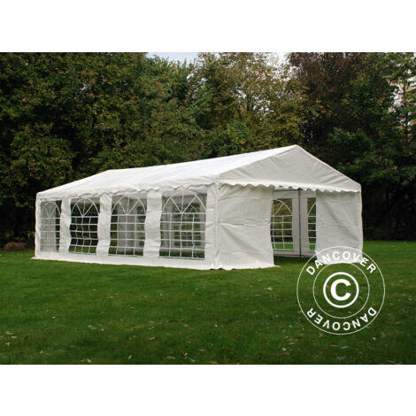 Tente de réception PLUS 5x8m PE, Blanc