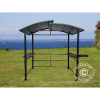 Barbecue pavilion Luna, 2,4x1,5x2,3m, Noir