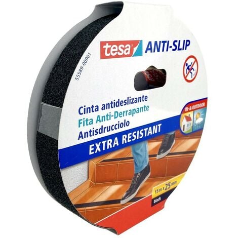 Cinta Antideslizante Extra Resistente Tesa 55589 25 Mm Negra 5 M.