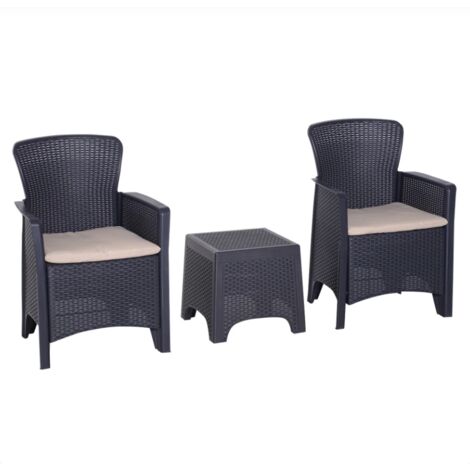 Faux rattan on sale patio chairs