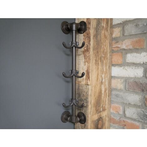 Wall Coat Hook Vintage Industrial Corner Clothe Rack Metal Rustic Hallway  Hanger
