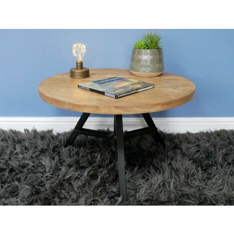 Industrial Coffee Table Vintage Retro Furniture Rustic Solid Wood Side End Unit