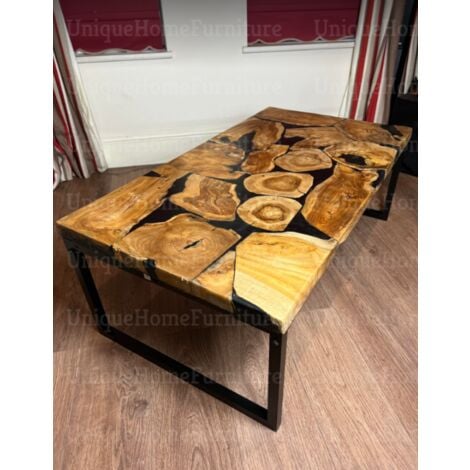 Vintage Wood Resin Table, Transparent Wood Epoxy Table, Conference Table,  Dining Table Top, Center Table Top, Hallway Table,coffee Table Top 
