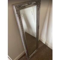 French Wall Mirror Tall Silver Dressing Shabby Chic Full Length Antique Ornate