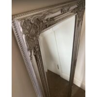 French Wall Mirror Tall Silver Dressing Shabby Chic Full Length Antique Ornate