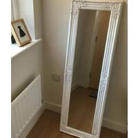 French Wall Mirror Tall Cream Dressing Shabby Chic Full Length Antique Ornate