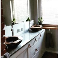 Rustic Sink Basin Vintage Industrial Vanity Unit Single Solid Teak Wood Bathroom