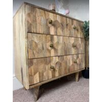 Scandinavian Chest of Drawers Nordic Vintage Style Sideboard Side Wood Cabinet