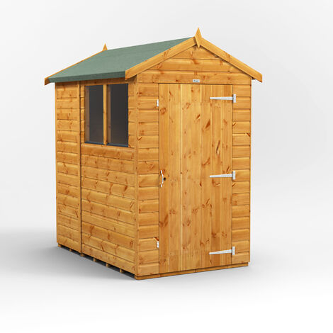 6x4 Power Apex Garden Shed