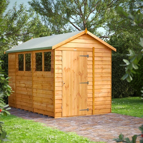 10x6 Power Overlap Apex Garden Shed