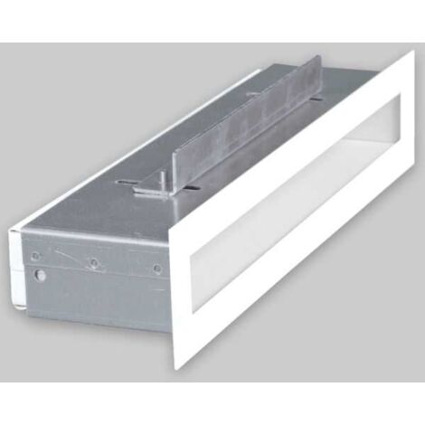 Grille De Ventilation AIR Noire 6x60 Cm - Kratki, Orientable 45°, Acier Laqué, Pour Air Chaud