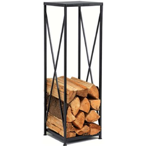 Rangement pour bûches de bois - 34 x 34 x 111 cm (1/2)