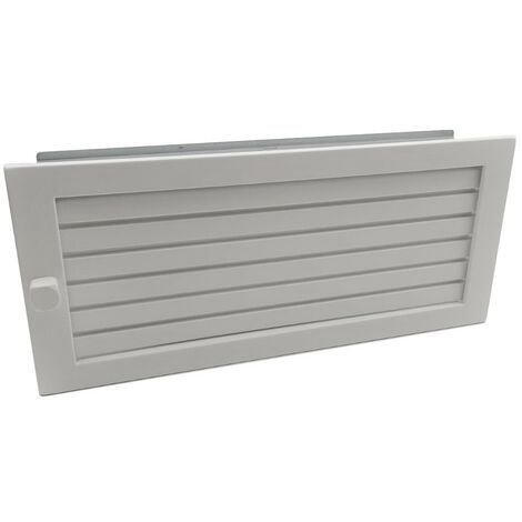 Grille d'air chaud en acier galvanisé  Blanc - 35 x 23 cm