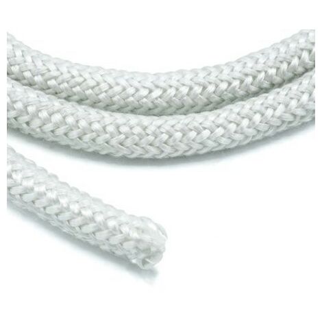 Tresse de Verre Tricotée Blanche - Au mètre linéaire  6 mm