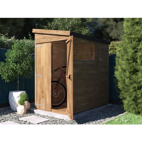 Dunster House Garden Shed 1.2 m x 1.8m Wooden Outdoor Storage Window Overlord Pent Roof (1/5)