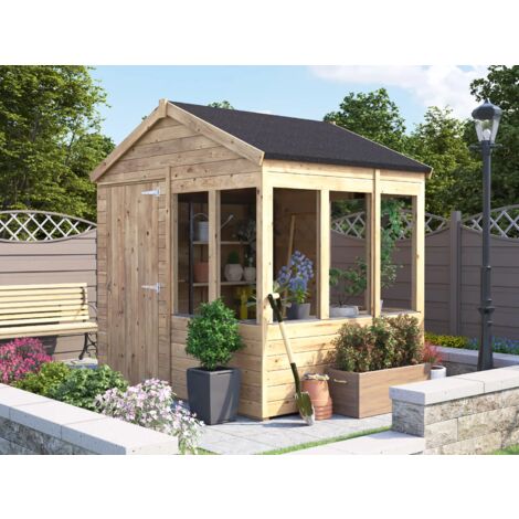 Dunster House Potting Shed Apex Roof W8' x D6' (W2.4m x D1.8m) Overlord Modular (1/5)
