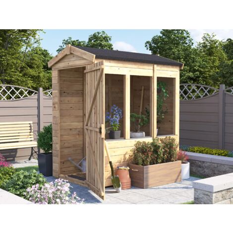 Dunster House Potting Shed Apex Roof W4' x D6' (W1.2m x D1.8m) Overlord Modular (1/5)