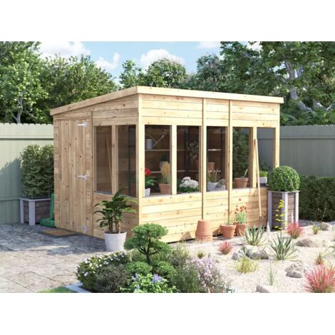 Dunster House Potting Shed Pent Roof W8' x D10' (W2.4 x D3.0m) Overlord Modular