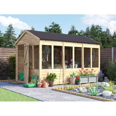 Dunster House Potting Shed Apex Roof W8' x D12' (W2.4 x D3.6m) Overlord Modular (1/5)
