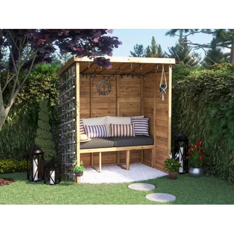 Dunster House Garden Arbour With Pent Roof, W1.8m x D1.2m / W6' x D4', Pressure Treated, Apocallipo (1/5)