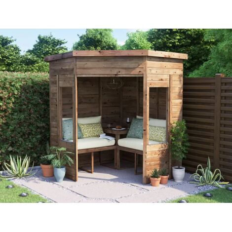 Dunster House Garden Corner Arbour, W1.8m x D1.8m / W6' x D6', Pressure Treated, Apocallipo (1/5)