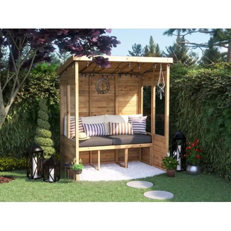 Dunster House Garden Arbour, W1.8m x D1.2m / W6' x D4', Pressure Treated, Apocallipo (1/5)