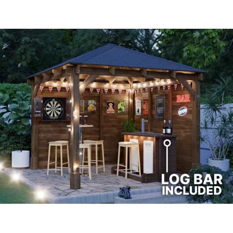 Atlas Garden Bar Gazebo W3m x D3m 