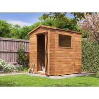 Shed 6x6 Adam - Heavy Duty Apex Pressure Treated Wooden Garden Building Storage Bike Shed with Roof Felt