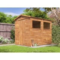 Shed 8x6 Adam - Heavy Duty Apex Pressure Treated Wooden Garden Building Storage Bike Shed with Roof Felt