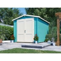 8x10 Shed Petrus - Wooden Garden Log Cabin Style Heavy Duty Secure Workshop Tool Storage Roof Felt Included